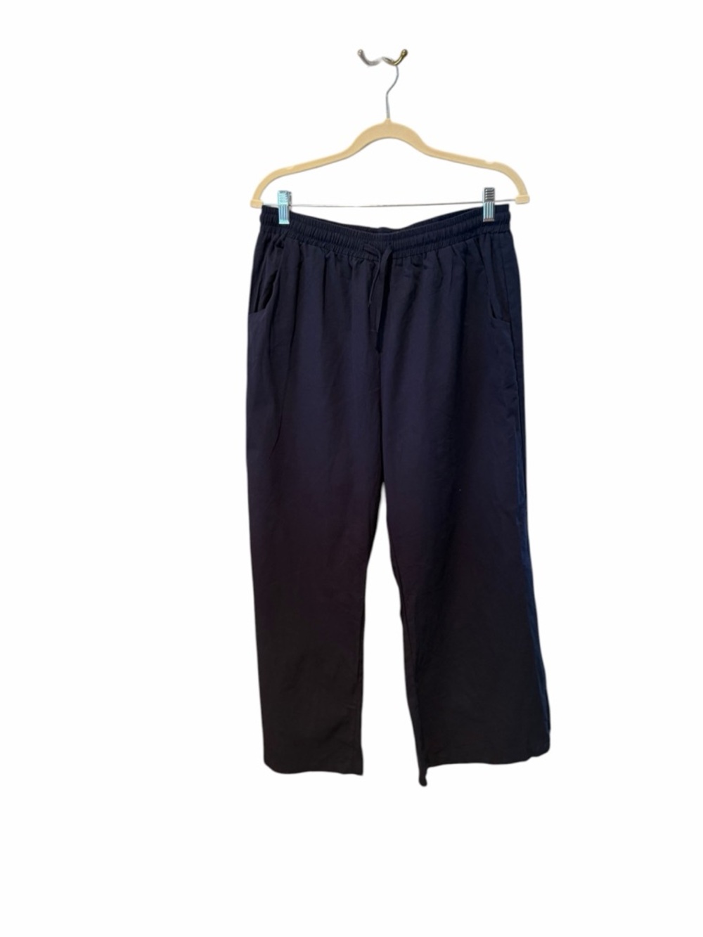 Pantalon Navy Blue Wide Leg Elastic Women's Pant Women’s XXL
